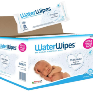 Baby Water Wipes Box (Pack Of 12 Pouches X 60 Sheets, 720 Wipes, White)